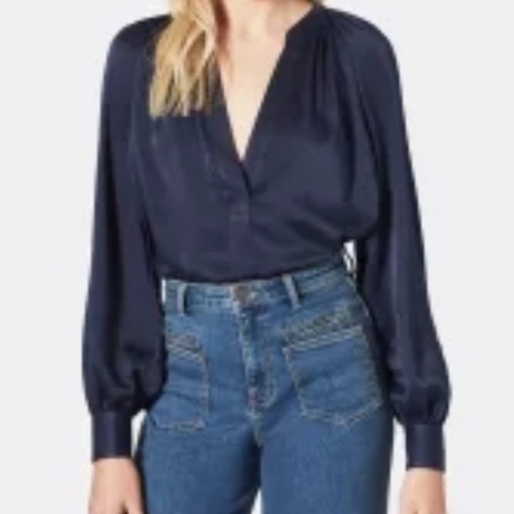 JOIE Rinah B Top in deep blue NWT size small long sleeves - Picture 10 of 10